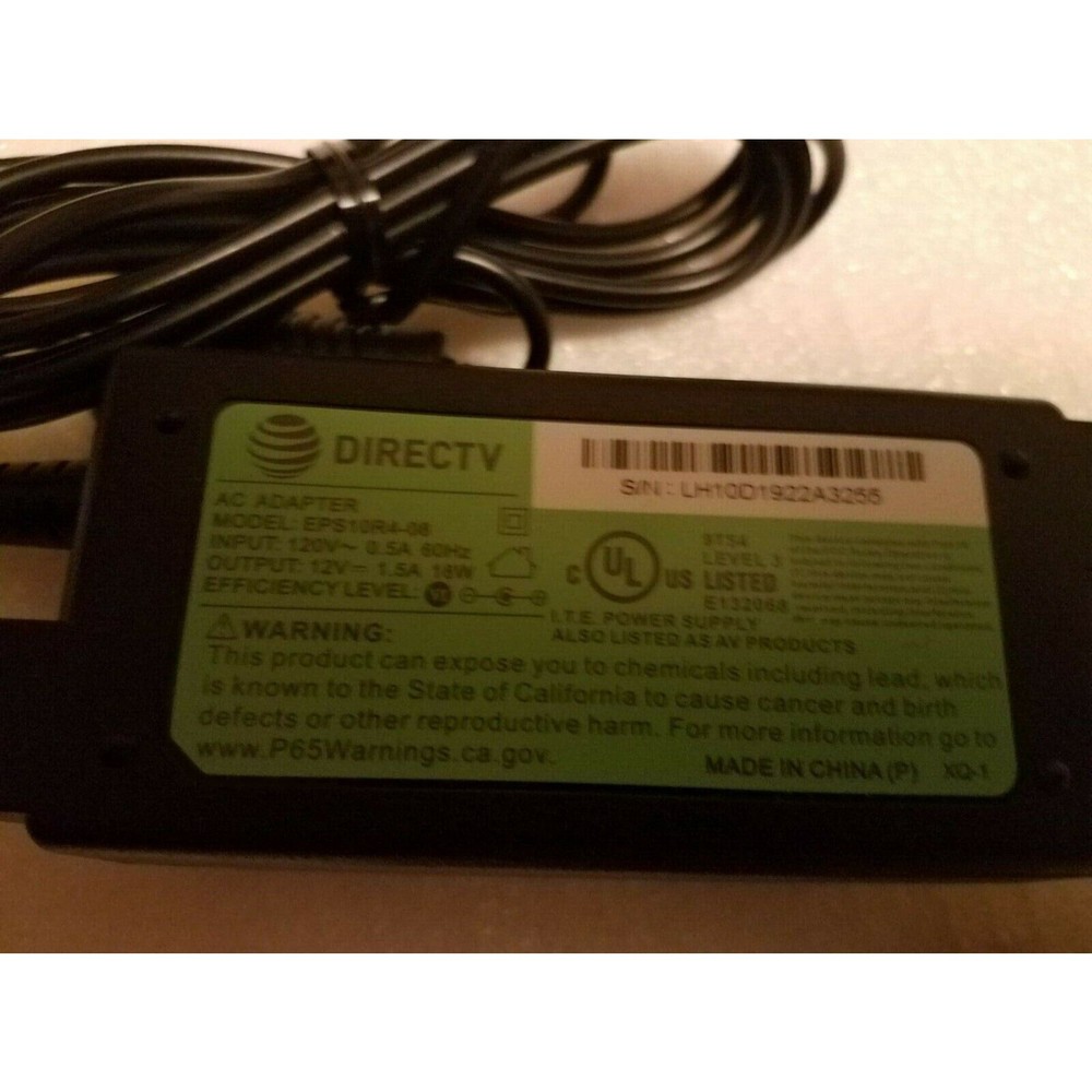DirecTv AC Adapter Model EPS10R4-08  120V  H25 Power Supply Replacement